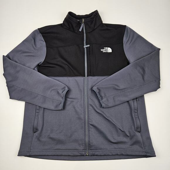 The North Face Astro Ridge Jacket Men XL Full Zip Gray/Black Smooth-Faced Fleece - Picture 1 of 9